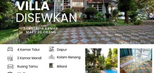 Villa Tower Lembang 4 Kamar, Penginapan Nyaman di Kawasan Istana Bunga