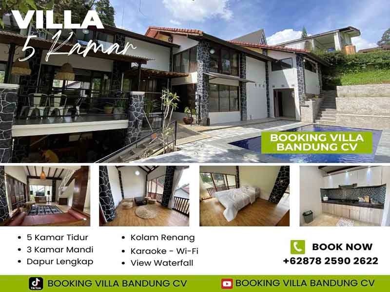 Villa Waterfall Lembang 5 Kamar